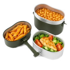 Zerone Military Mess Kit top view, durable aluminium build for outdoor cooking