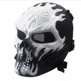 ZEZEFUFU full-face paintball mask with skull design for protection and style