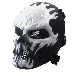 ZEZEFUFU full-face paintball mask with skull design for protection and style