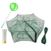 Foldable fishing trap with 360-degree mesh design