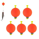 ZGGAZCA 5-piece EVA foam bobbers set, 0.98 inch, front view