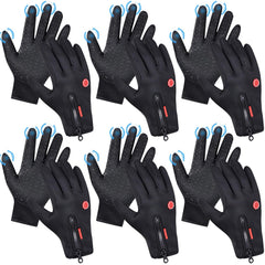 Zhanmai winter gloves front view showing warm insulation for outdoor activities