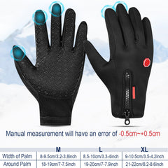 Zhanmai winter gloves palm grip close-up highlights anti-slip silicone for secure handling
