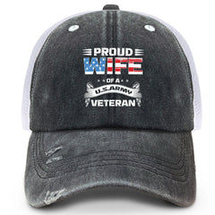 Zhusear Proud Wife cap with front embroidery for everyday wear