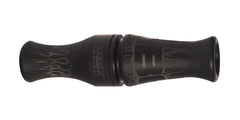Zink Nothing But Green polycarbonate duck call action shot illustrating easy-blow setup for beginners.