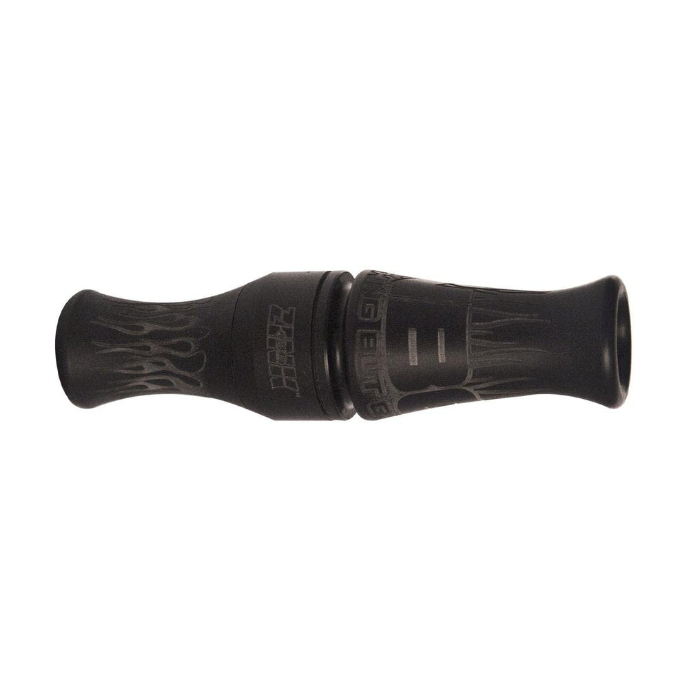 Zink Nothing But Green polycarbonate duck call closeup showing precise molding for realistic hen mallard tones.