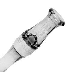 Zink PC-1 straight bore mouthpiece enables clean, controlled clucks and double clucks.
