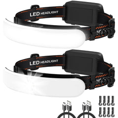 ZioeYiue headlamp with 230-degree wide beam for hands-free night work and camping