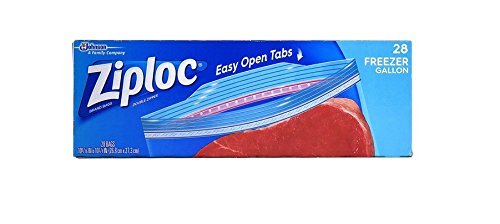 Ziploc Freezer EZ Open Gallon bag with easy-access zipper and secure seal for freezer storage.