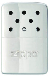 Zippo hand warmer 6-hour chrome front view for outdoor warmth