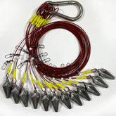 ZLEYECZ duck decoy weights package with pre-rigged cables for quick setup.