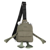 ZLM BAG US cute frog crossbody with front pocket for quick access during outings.