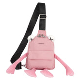 ZLM BAG US cute frog crossbody pink for daily errands with hands-free convenience.
