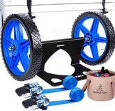 ZLSZTMI Upgraded Cooler Wheel Kit side view; 12-inch wheels for easy transport