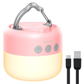 ZMNT LED camping lantern pink front view for reliable campsite illumination