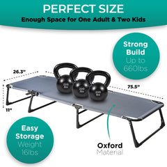 ZONETECH cot pad close-up showing added cushioning and comfort.