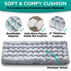 ZONETECH portable camping bed extended for outdoor sleeping on the go.