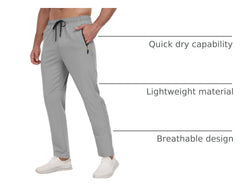 Zoofly men's sweatpants back pocket close-up showing hidden pocket for valuables