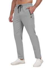 Zoofly men's sweatpants front view highlighting breathable lightweight fabric for workouts