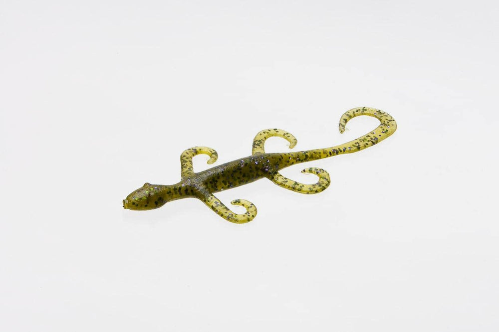 Zoom Bait 5-Inch Lizard Watermelon Candy, ideal for Texas rigs to attract bass.