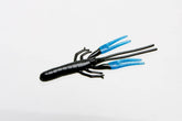 Zoom Bait Big Critter Craw pack 10 in black-blue claw with salt impregnation for longer holds.
