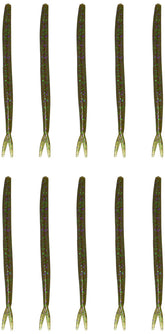 Zoom Bait Fluke Stick Bag in green pumpkin for bass near docks