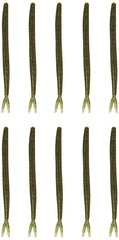 Zoom Bait Fluke Stick Bag in green pumpkin for bass near docks
