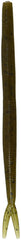 Zoom Bait Fluke Stick Green Pumpkin closeup shows ribbed salted body for long casts