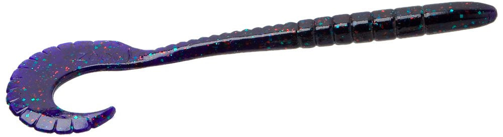 Zoom Bait G Tail Worm, Junebug Red, 6-inch, fluttering tail for enticing strikes