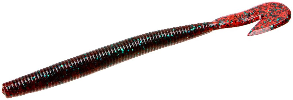 Zoom Bait Magnum UltraVibe Speed Worm in Red Bug for versatile bass fishing.