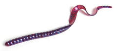 Zoom Bait OL' Monster Worm Plum Crazy 10.5in shows big bass-tail action for Texas and Carolina rigs.