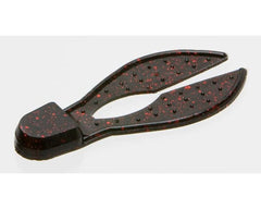 Zoom Bait Super Chunk 5-pack in black red glitter, ideal as trailer bait to boost lure action.