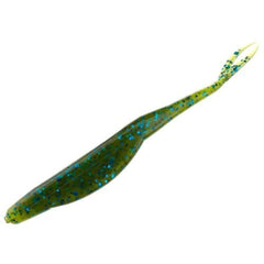 Zoom Bait Super Fluke Blue Watermelon displays weightless surface action for weed pockets