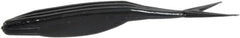Zoom Bait Super Fluke Jr 4in black lure on Carolina Rig showing subtle swaying action.