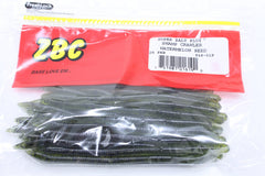 Zoom Bait Swamp Crawler Watermelon Seed 25-pack side view, durable salt-impregnated worm for better hookups