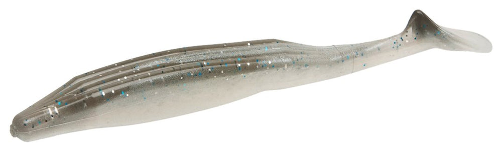 Zoom Bait Swimmin Super Fluke Smokin Shad, versatile lure for weed pockets and bass schooling.
