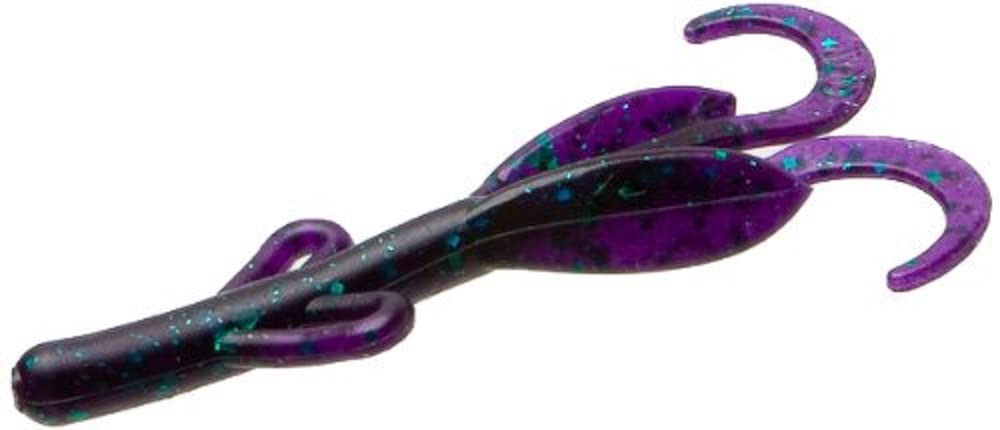 Zoom Bait Tiny Brush Hog 3in Junebug on a finesse rig for smallmouth and finesse bass
