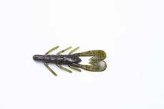Zoom Bait UltraVibe Speed Craw Green Pumpkin top view, pitching-ready 3.5-inch design.
