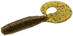 Zoom Fat Albert Grub in green pumpkin red, bass-friendly trailer for jigs and spinnerbaits