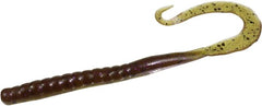 Zoom Mag II large worm lure in Green Pumpkin Purple, attracts bass in various water conditions.