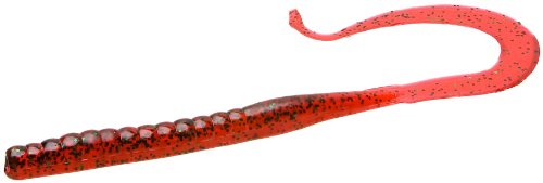 Zoom Magnum II worm in red bug shad, 9-inch length, ideal for pitching near cover