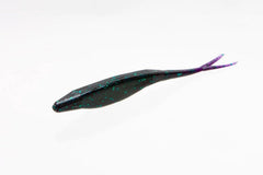 Zoom Super Fluke Bubblegum with deep-belly darting shad action tempts bass.