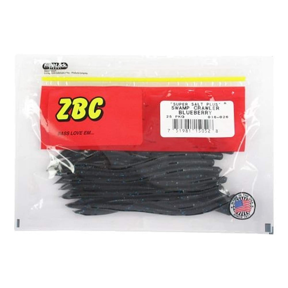 Zoom Swamp Crawler Blueberry 5.5-inch worm with salt for versatile finesse fishing