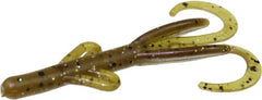 Zoom Tiny Brush Hog 3in creature bait with salt-impregnated plastic for durability and appealing water action.