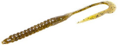 Zoom U-Tail Worm in Green Pumpkin Magic 6-inch for bass, lifelike action.