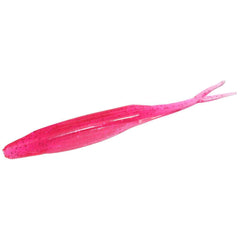 Front view of Zoom Salty Super Fluke 5.25 inch pink champagne