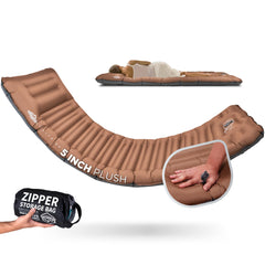 ZOOOBELIVES Airlite1901 sleeping pad built-in pillow supports neck comfort during camping.