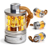 ZOOOBELIVES LumiSummit lantern front view showing warm 2100K glow for campsite ambiance.