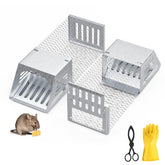 Zorpupoa humane mouse trap 11in front view highlights durable galvanized metal for long indoor use.