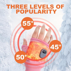 ZRW heated gloves for women pink, typing-friendly use on smartphone